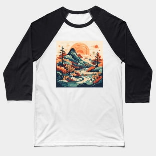 Japanese landscape Baseball T-Shirt